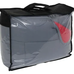 Linnea Couette hiver 140x200 cm COCOON BICOLORE Gris/Rouge garnissage fibre polyester 400g/m2