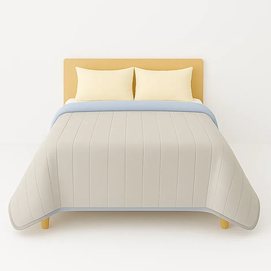 Mortreux Couette légère Gris clair / Bleu ciel - 2 personnes 220 x 240 - 13242-4