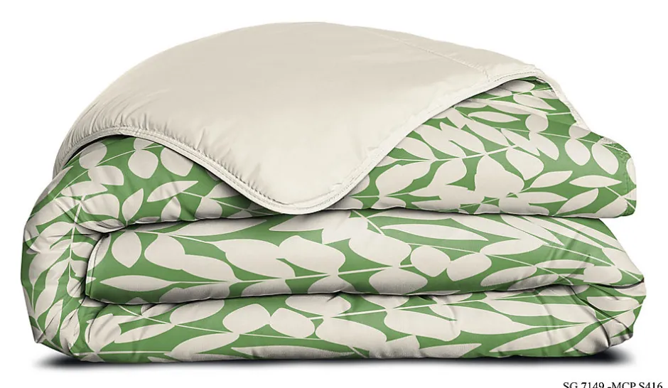 Mortreux Couette légère imprimée / Uni beige - 1 personne 140 x200 - 29188