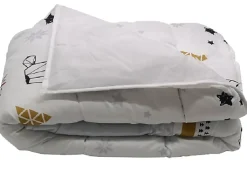 Mortreux Couette Légère Imprimée Sapin Futé / Non Tissé Blanc - 1 Personne 140 x 200 - 13998 Sale