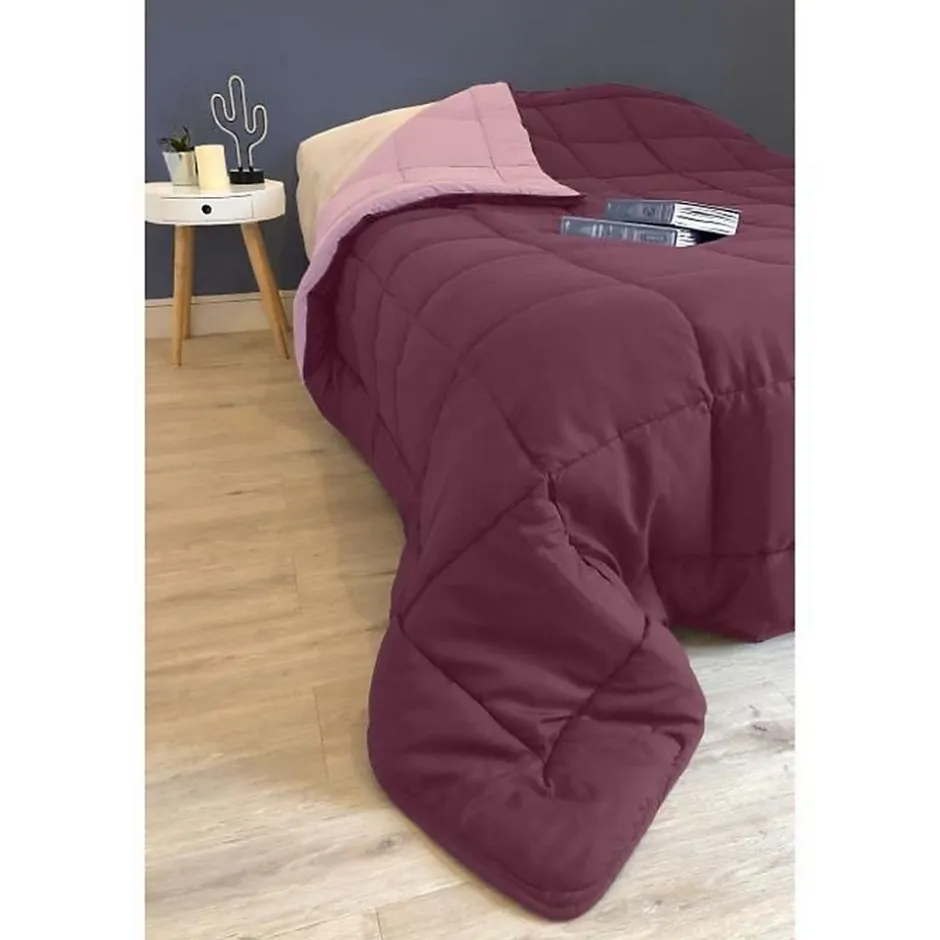 Toison d'Or Couette Microfibre 400g/m² CALGARY Prune & Parme 240x260cm