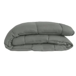 Toison d'Or Couette Microfibre 400g/m² CALGARY Acier & Argent 220x240cm
