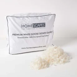 Homescapes Couette Premium chaude spéciale hiver en duvet d'oie 13.5 Tog - 135 x 200 cm - Clearance