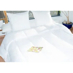 Bleu Calin Couette protection totale anti acariens 400 gr/m² 140 x 200 cm pour lit 1 place 90 x 190 cm