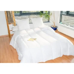 Bleu Calin Couette protection totale anti acariens 400 gr/m² 220 x 240 cm pour lit 2 places 140 x 190 cm à 160 x 200 cm