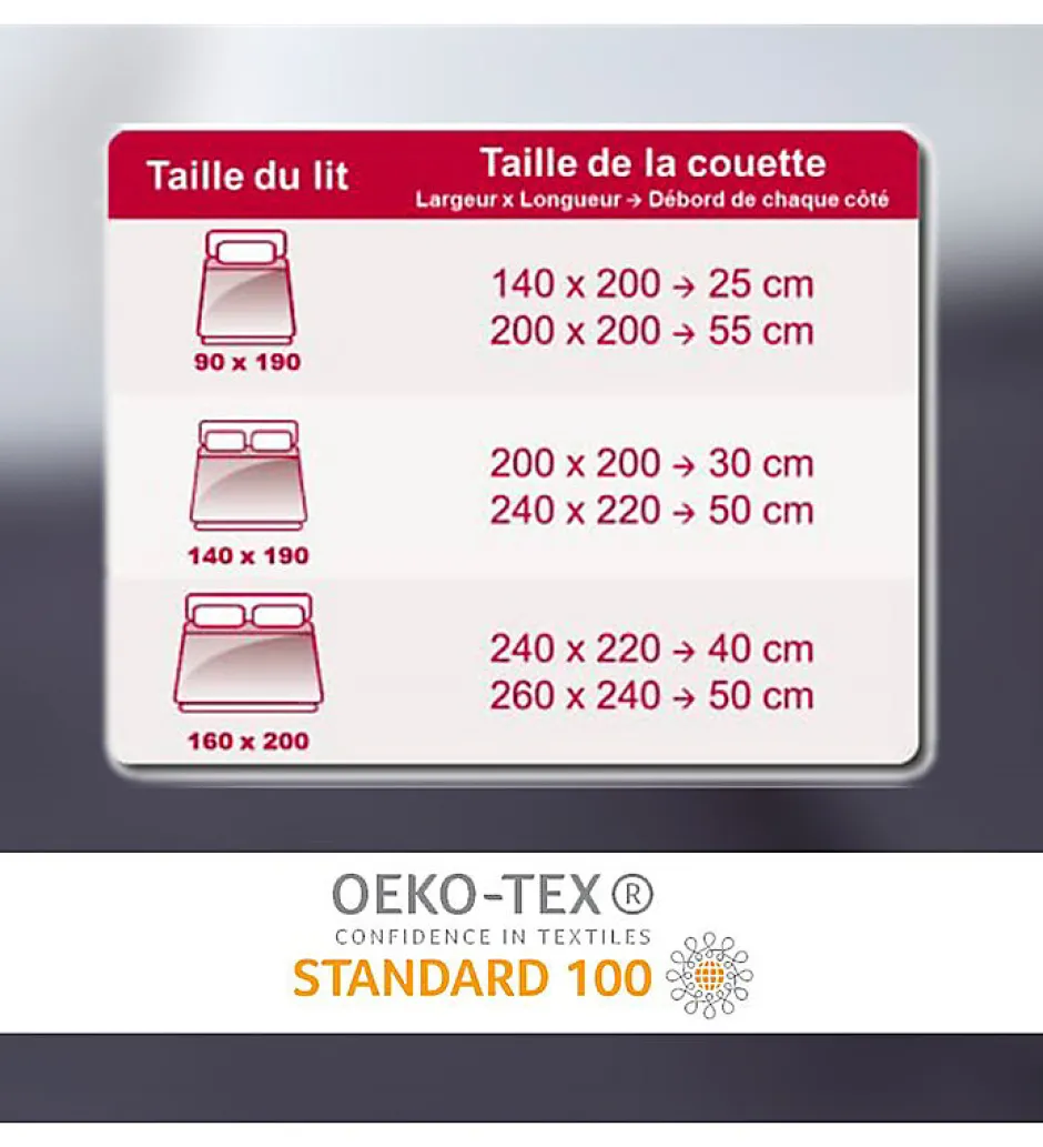 Abeil Couette été légère 200g 200 x 200 cm pour lit 1 place
