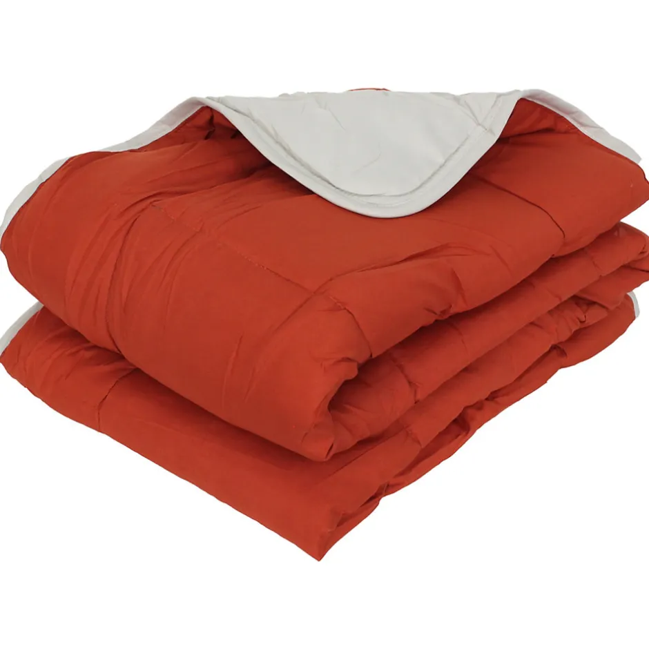Linnea Couette été 260x240 cm COCOON BICOLORE Gingembre/Galet garnissage fibre polyester 200g/m2