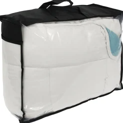 Linnea Couette été 260x240 cm COCOON BICOLORE Lac/Galet garnissage fibre polyester 200g/m2