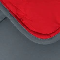 Linnea Couette été 140x200 cm COCOON BICOLORE Gris/Rouge garnissage fibre polyester 200g/m2