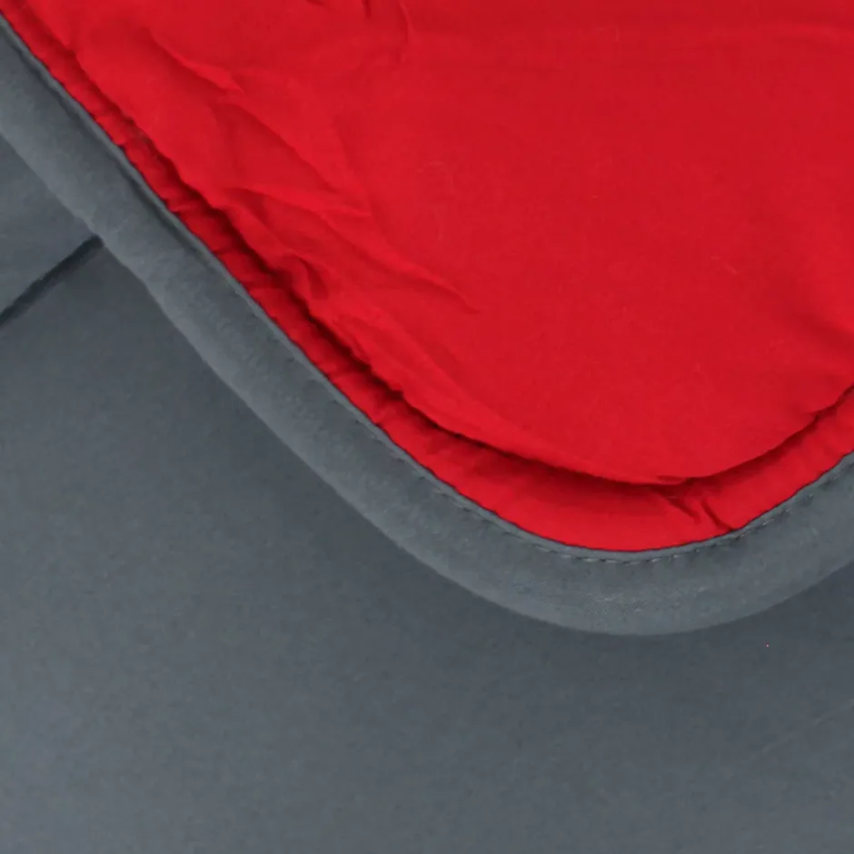 Linnea Couette été 140x200 cm COCOON BICOLORE Gris/Rouge garnissage fibre polyester 200g/m2