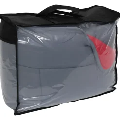 Linnea Couette été 140x200 cm COCOON BICOLORE Gris/Rouge garnissage fibre polyester 200g/m2