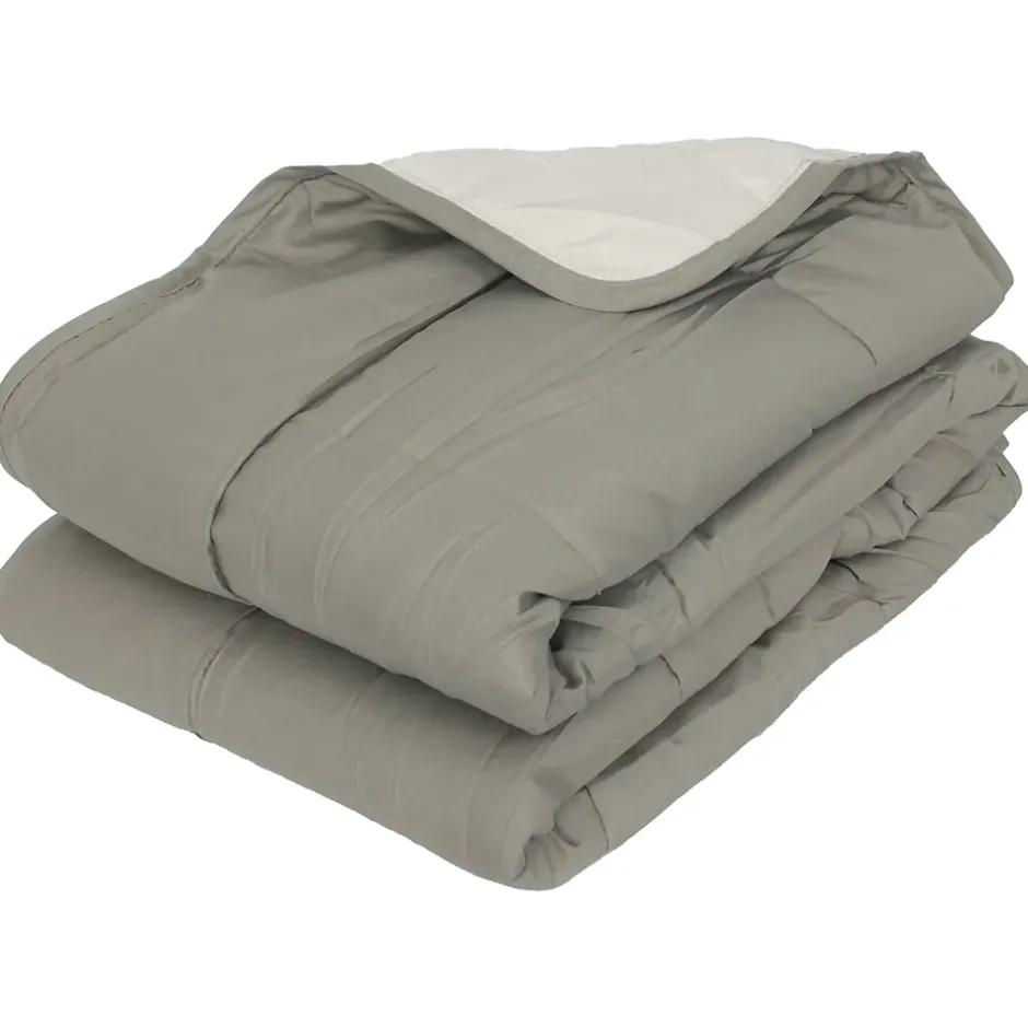 Linnea Couette été 240x220 cm COCOON BICOLORE Taupe/Lin garnissage fibre polyester 200g/m2 Hot