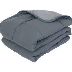 Linnea Couette été 260x240 cm COCOON BICOLORE Acier/Argent garnissage fibre polyester 200g/m2