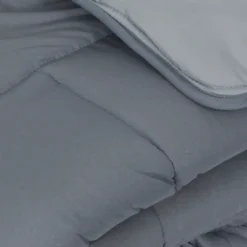 Linnea Couette été 260x240 cm COCOON BICOLORE Acier/Argent garnissage fibre polyester 200g/m2