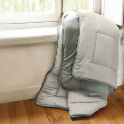 Linnea Couette été 260x240 cm COCOON BICOLORE Taupe/Lin garnissage fibre polyester 200g/m2