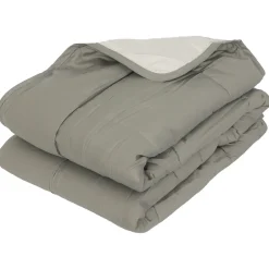 Linnea Couette été 260x240 cm COCOON BICOLORE Taupe/Lin garnissage fibre polyester 200g/m2
