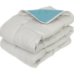 Linnea Couette été 140x200 cm COCOON BICOLORE Lac/Galet garnissage fibre polyester 200g/m2