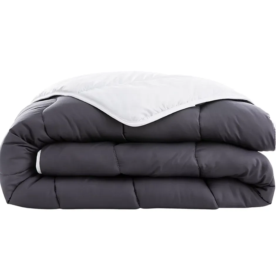 Abeil Couette tempérée 220 x 240 cm bicolore polyester gris et blanc Sale