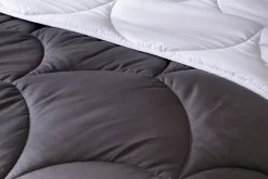 Abeil Couette tempérée 240 x 260 cm bicolore polyester gris et blanc Online