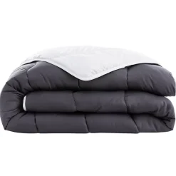 Abeil Couette tempérée 240 x 260 cm bicolore polyester gris et blanc Online