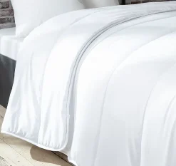 Abeil Couette tempérée 140 x 200 cm polyester microfibre blanc 300g/m² New