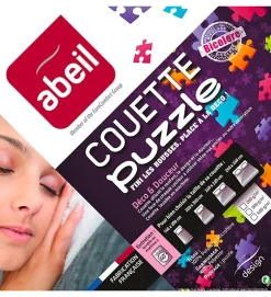 Abeil Couette tempérée Gris et blanc 300g 140 x 200 pour lit 1 place
