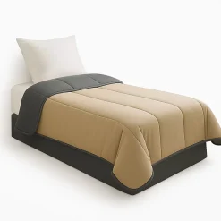 Mortreux Couette tempérée Gris foncé / taupe - 1 personne 140 x 200 - 17292 New