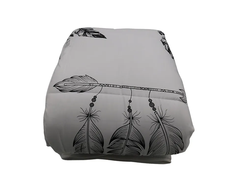 Mortreux Couette tempérée imprimée attrape rêve noir - 1 ou 2 personnes 200 x 200 - 10742