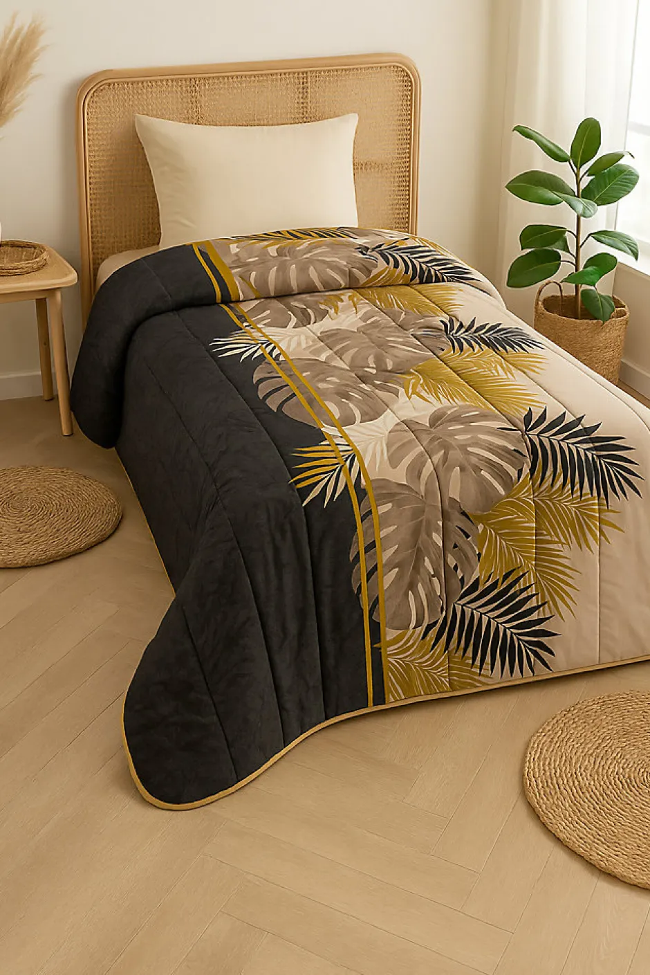 Mortreux Couette Tempérée Imprimée Feuillage - 1 Personne 140x200 - 28790