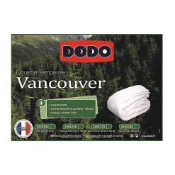 Dodo Couette tempérée Vancouver - 240 x 260 cm - Blanc - Outlet