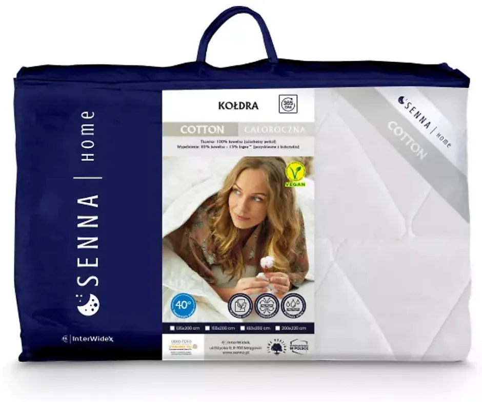 Senna Home Couette toutes saisons 155x200 COTON Blanc