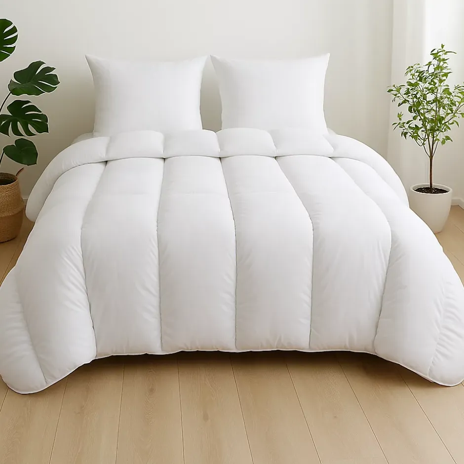 Mortreux Couette Ultra chaude Microfibre Blanche - 1 ou 2 personnes 200 x 200 - 17130
