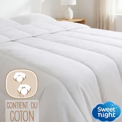 Sweetnight Couette 220x240 cm - Pour Lit 2 Personnes - Enveloppe en Coton - Légère - Sans Traitement New