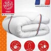Dodo Couette 220x240 cm CHAMPS DE LIN - Chaude - 450G/m² - Couette 2 personnes -Douce et Chaude -Anti-acariens Antibactériens