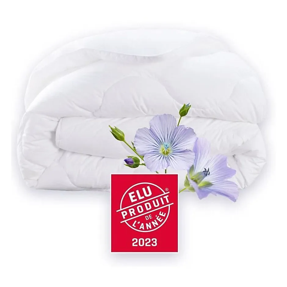 Dodo Couette 240x260 cm CHAMPS DE LIN - Chaude - 450G/m² - Couette 2 personnes -Douce et Chaude -Anti-acariens Antibactériens Online