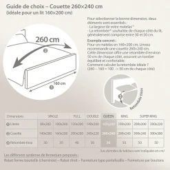 Linnea Couette 260x240 cm hiver CAP NORD garnissage naturel duvet d'oie 400g/m2