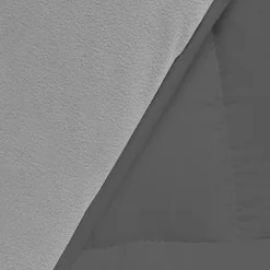 IDMarket Couette 140x200 CM ZOE polaire biface gris clair et gris 400 gr