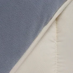 IDMarket Couette 220x240 CM ZOE polaire biface gris et crème 400 gr