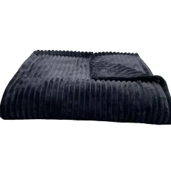 Linnea Couverture 100% polyester 240x300 cm microvelours DOLCE gris acier Discount