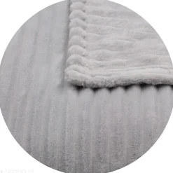 Linnea Couverture 100% polyester 240x260 cm microvelours DOLCE gris perle