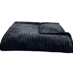 Linnea Couverture 100% polyester 240x260 cm microvelours DOLCE gris acier