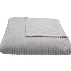 Linnea Couverture 100% polyester 180x240 cm microvelours DOLCE gris perle