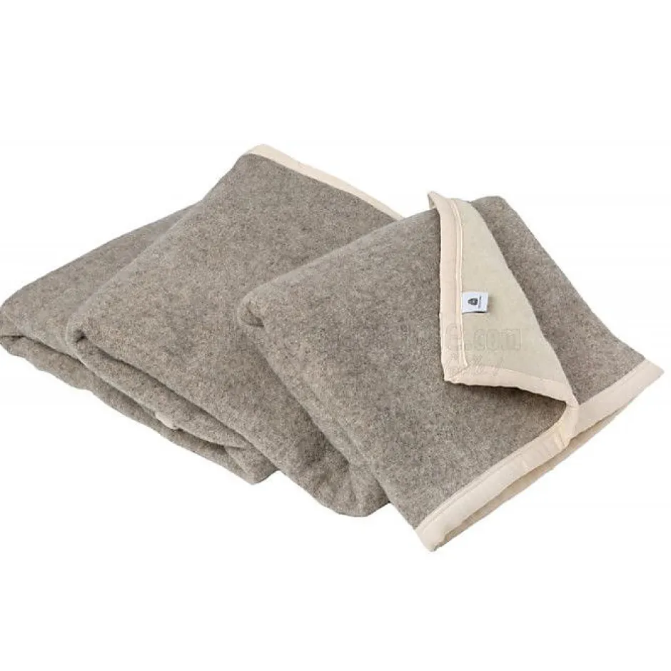 Toison d'Or Couverture 100% Pure Laine Vierge "Pastorale" 500 gr/m² - 220 x 240 cm Sale