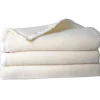Toison d'Or Couverture 100% Pure Laine Vierge Double face "Volta" 500 gr/m² - Volta Naturel Blanchi - 240 x 300 cm