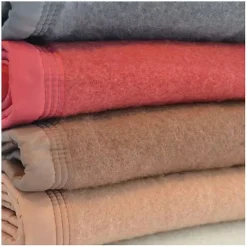 Toison d'Or Couverture 100% Pure Laine Vierge Double face