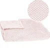 Springos Couverture - - 200 x 220 cm - Polyester - Vieux rose - Motif coquillages