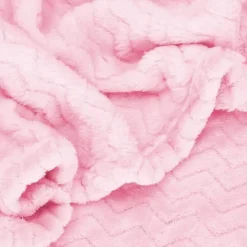 Springos Couverture - - Couvre-lit 160x200 cm - Douceur extra soft - Motif zigzag - Rose