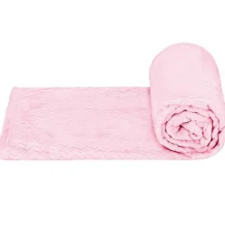 Springos Couverture - - Couvre-lit 160x200 cm - Douceur extra soft - Motif zigzag - Rose