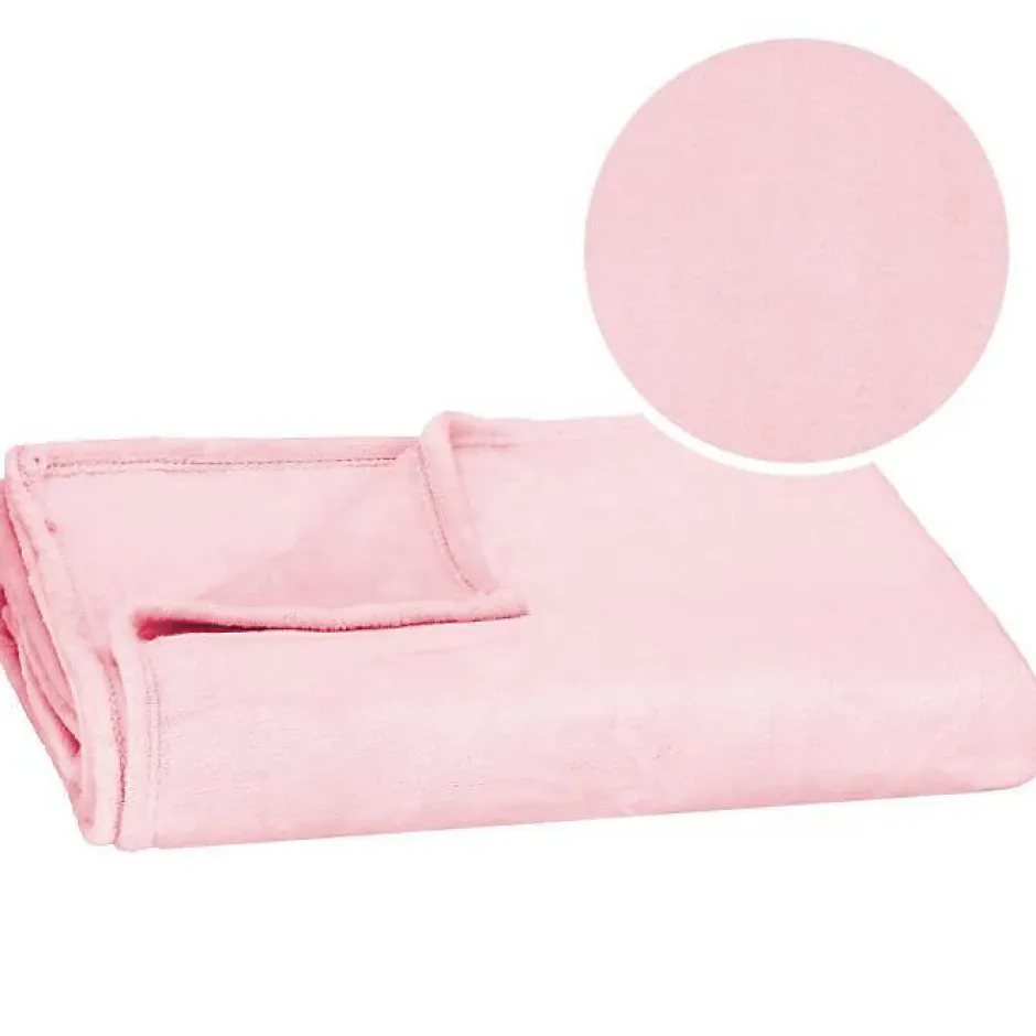 Springos Couverture - - Douillette 150x200 cm - Polyester 100% - Rose - 350 g/m²