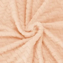 Springos Couverture - - Plaid doux 200x220 cm - Polyester 100% - Zigzag - Vieux rose Discount